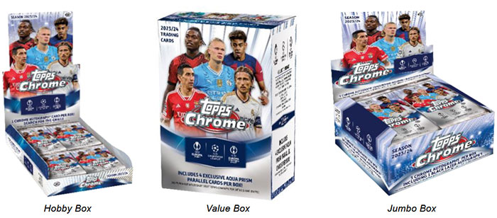 Topps® UEFA Club Competitions Chrome 2023-24 Box Sets (© Topps Europe Limited)