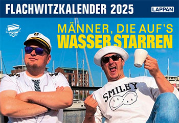 "Männer die aufs Wasser starren – Flachwitzkalender 2025" (Lappan)