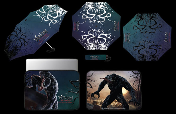 "Venom: The Last Dance" Schirm und Laptoptasche (© 2024 Sony Pictures Entertainment Deutschland GmbH)