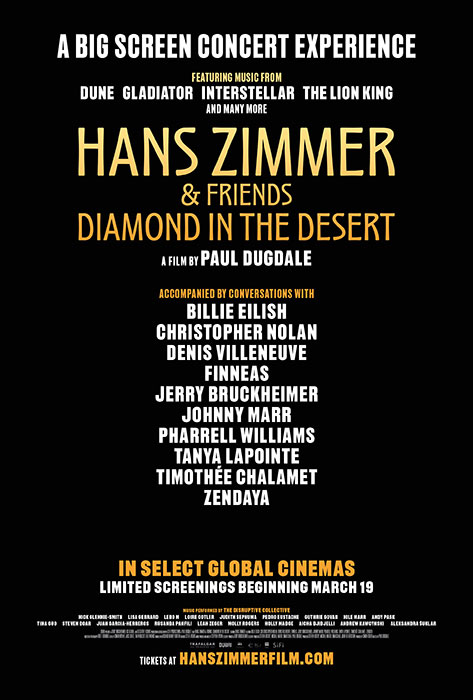 "Hans Zimmer & Friends: Diamond in the Desert" Filmplakat (© Hans Zimmer)